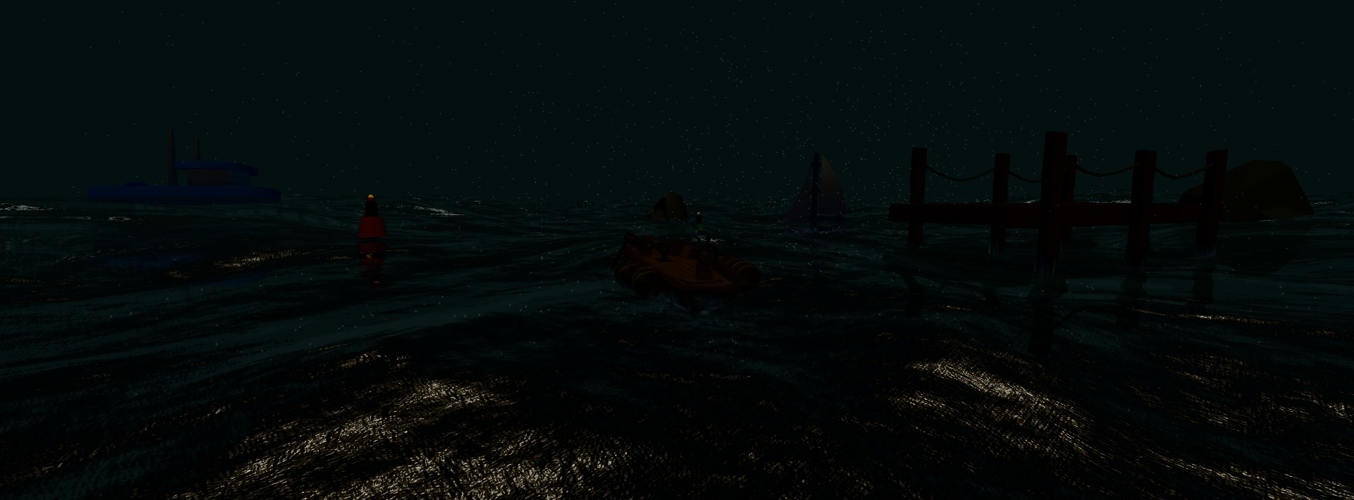 Hurricane preset — storm sea at dusk with spray